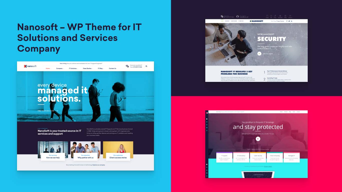 Nanosoft - WP Theme for IT Solutions and Services Company